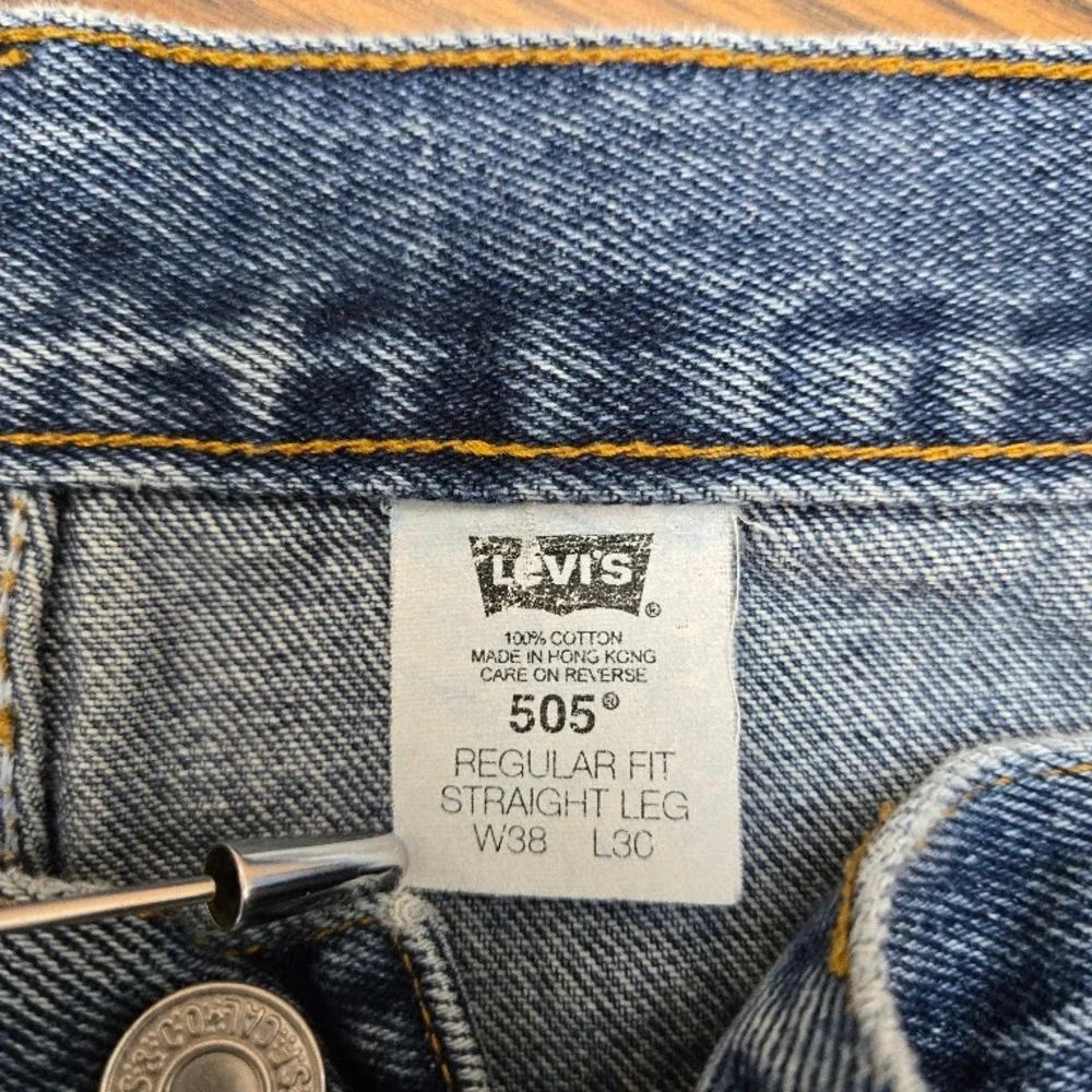 VTG Levis 505 Regular‎ Fit Straight Leg Jeans Blue Denim 38x30 00505-4886
